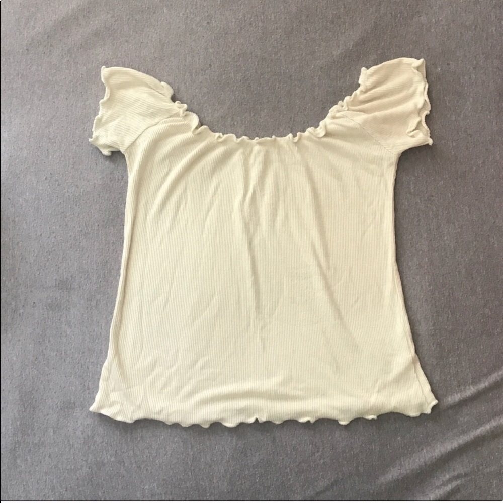 Yellow Off The Shoulder Brandy top